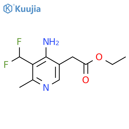 Ethyl 4-amino-3-(difluoromethyl)-2-methylpyridine-5-acetate structure
