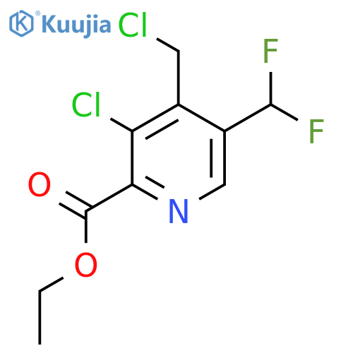 Ethyl 3-chloro-4-(chloromethyl)-5-(difluoromethyl)pyridine-2-carboxylate structure