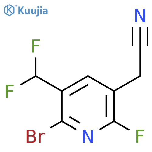 2-Bromo-3-(difluoromethyl)-6-fluoropyridine-5-acetonitrile structure