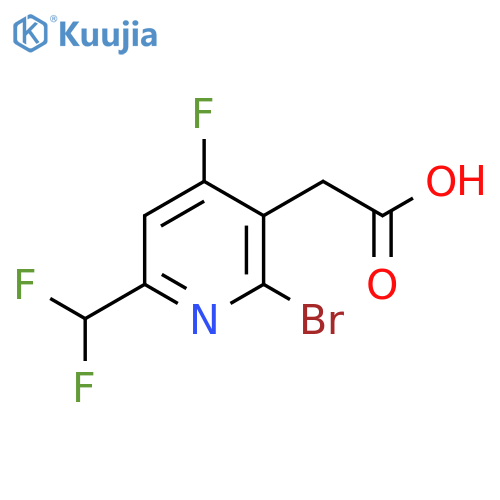 2-Bromo-6-(difluoromethyl)-4-fluoropyridine-3-acetic acid structure
