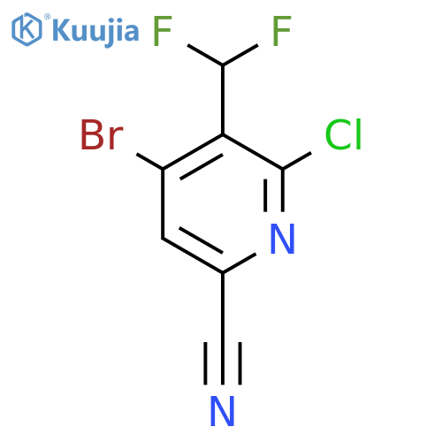 4-Bromo-2-chloro-6-cyano-3-(difluoromethyl)pyridine structure