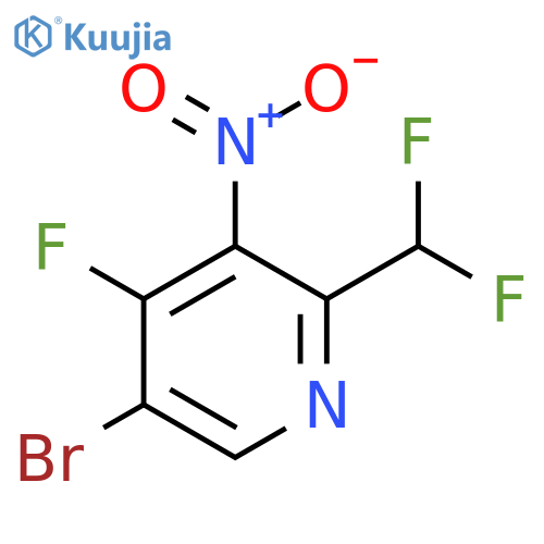 5-Bromo-2-(difluoromethyl)-4-fluoro-3-nitropyridine structure