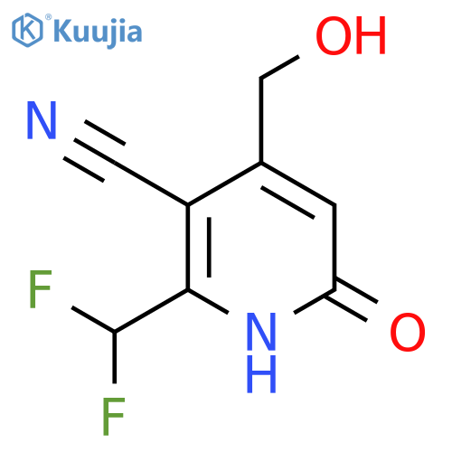 3-Cyano-2-(difluoromethyl)-6-hydroxypyridine-4-methanol structure
