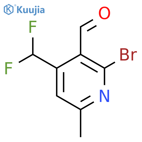 2-Bromo-4-(difluoromethyl)-6-methylpyridine-3-carboxaldehyde structure