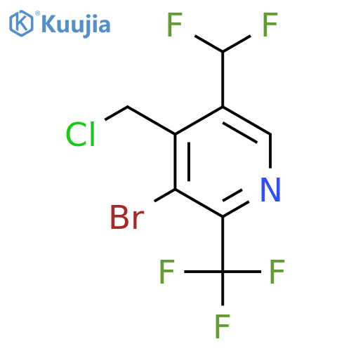 3-Bromo-4-(chloromethyl)-5-(difluoromethyl)-2-(trifluoromethyl)pyridine structure