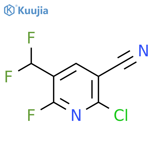 2-Chloro-3-cyano-5-(difluoromethyl)-6-fluoropyridine structure