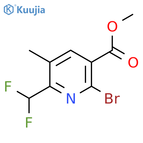 Methyl 2-bromo-6-(difluoromethyl)-5-methylpyridine-3-carboxylate structure