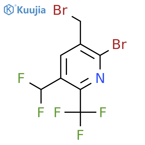 2-Bromo-3-(bromomethyl)-5-(difluoromethyl)-6-(trifluoromethyl)pyridine structure