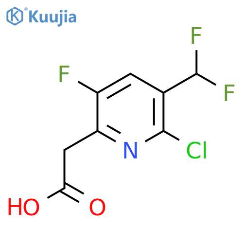 2-Chloro-3-(difluoromethyl)-5-fluoropyridine-6-acetic acid structure