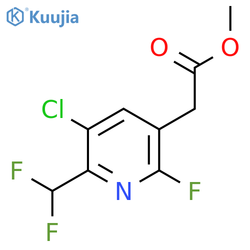 Methyl 3-chloro-2-(difluoromethyl)-6-fluoropyridine-5-acetate structure