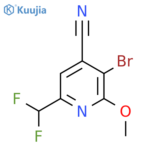 3-Bromo-4-cyano-6-(difluoromethyl)-2-methoxypyridine structure