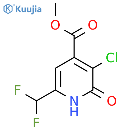 Methyl 3-chloro-6-(difluoromethyl)-2-hydroxypyridine-4-carboxylate structure