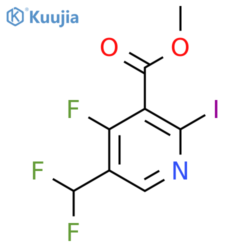 Methyl 5-(difluoromethyl)-4-fluoro-2-iodopyridine-3-carboxylate structure