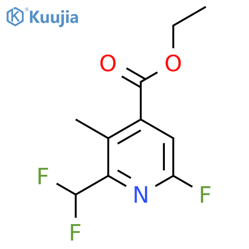 Ethyl 2-(difluoromethyl)-6-fluoro-3-methylpyridine-4-carboxylate structure