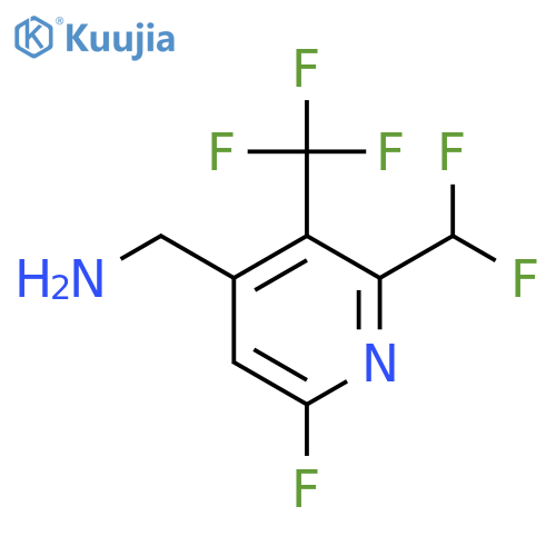 4-(Aminomethyl)-2-(difluoromethyl)-6-fluoro-3-(trifluoromethyl)pyridine structure