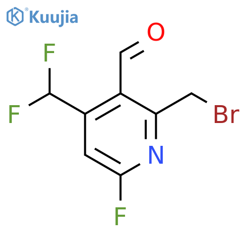 2-(Bromomethyl)-4-(difluoromethyl)-6-fluoropyridine-3-carboxaldehyde structure