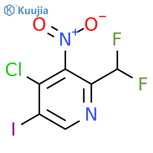 4-Chloro-2-(difluoromethyl)-5-iodo-3-nitropyridine structure