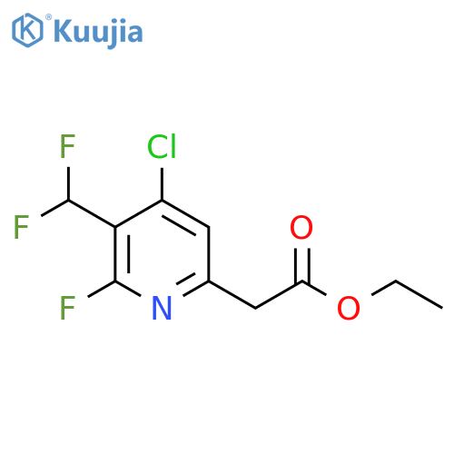 Ethyl 4-chloro-3-(difluoromethyl)-2-fluoropyridine-6-acetate structure