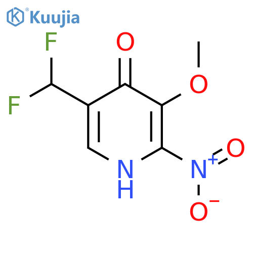 5-(Difluoromethyl)-4-hydroxy-3-methoxy-2-nitropyridine structure