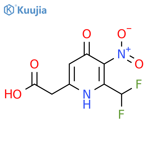 2-(Difluoromethyl)-4-hydroxy-3-nitropyridine-6-acetic acid structure