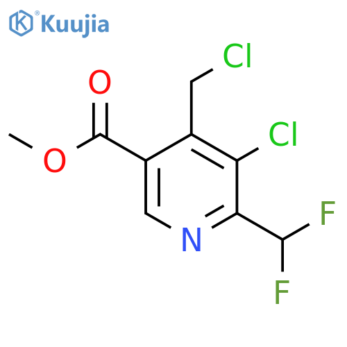 Methyl 3-chloro-4-(chloromethyl)-2-(difluoromethyl)pyridine-5-carboxylate structure