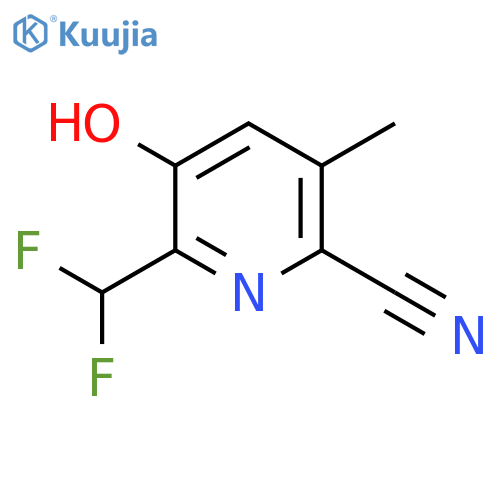 2-Cyano-6-(difluoromethyl)-5-hydroxy-3-methylpyridine structure