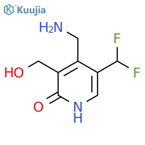 4-(Aminomethyl)-5-(difluoromethyl)-2-hydroxypyridine-3-methanol structure