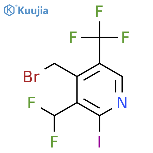 4-(Bromomethyl)-3-(difluoromethyl)-2-iodo-5-(trifluoromethyl)pyridine structure