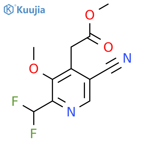 Methyl 5-cyano-2-(difluoromethyl)-3-methoxypyridine-4-acetate structure