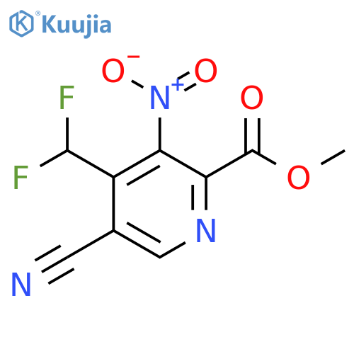 Methyl 5-cyano-4-(difluoromethyl)-3-nitropyridine-2-carboxylate structure