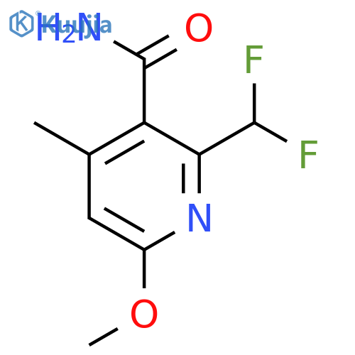 2-(Difluoromethyl)-6-methoxy-4-methylpyridine-3-carboxamide structure