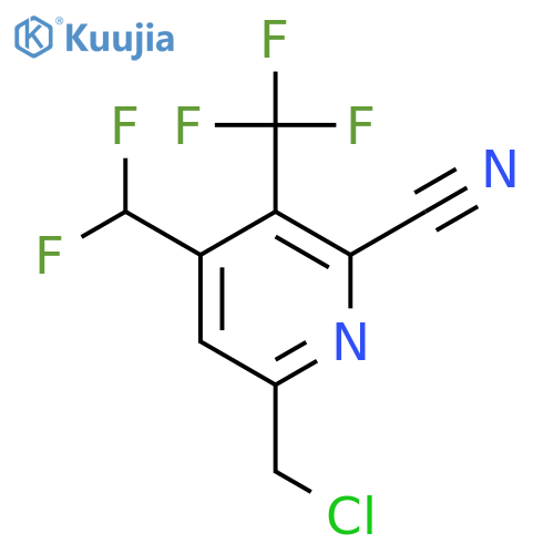6-(Chloromethyl)-2-cyano-4-(difluoromethyl)-3-(trifluoromethyl)pyridine structure