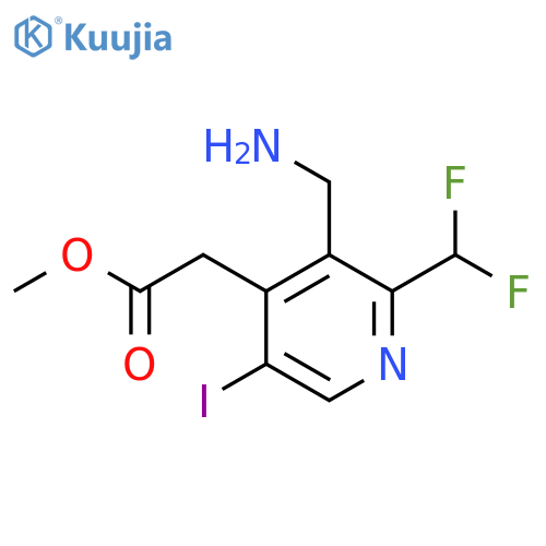 Methyl 3-(aminomethyl)-2-(difluoromethyl)-5-iodopyridine-4-acetate structure