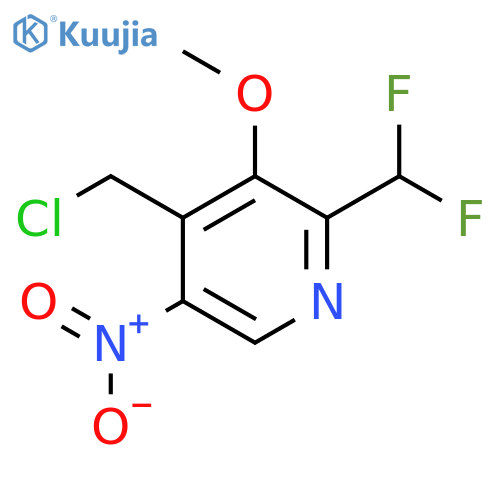 4-(Chloromethyl)-2-(difluoromethyl)-3-methoxy-5-nitropyridine structure