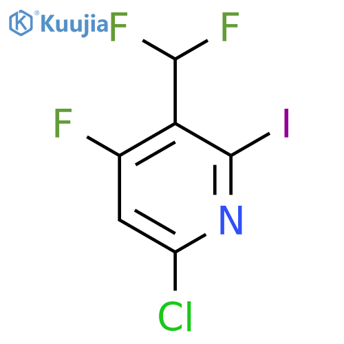 6-Chloro-3-(difluoromethyl)-4-fluoro-2-iodopyridine structure
