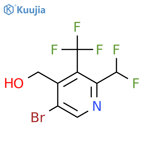 5-Bromo-2-(difluoromethyl)-3-(trifluoromethyl)pyridine-4-methanol structure