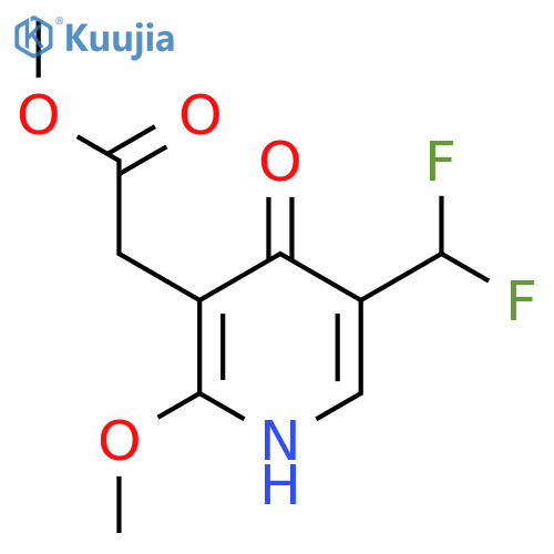 Methyl 5-(difluoromethyl)-4-hydroxy-2-methoxypyridine-3-acetate structure