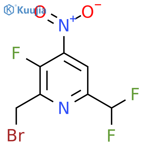 2-(Bromomethyl)-6-(difluoromethyl)-3-fluoro-4-nitropyridine structure