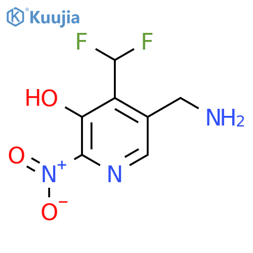 5-(Aminomethyl)-4-(difluoromethyl)-3-hydroxy-2-nitropyridine structure