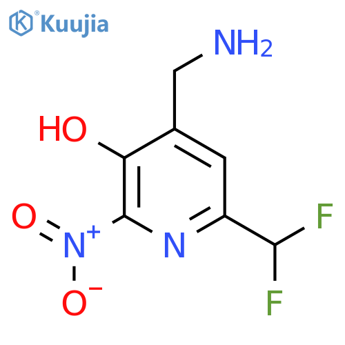 4-(Aminomethyl)-6-(difluoromethyl)-3-hydroxy-2-nitropyridine structure