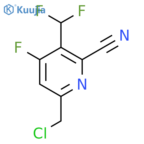 6-(Chloromethyl)-2-cyano-3-(difluoromethyl)-4-fluoropyridine structure