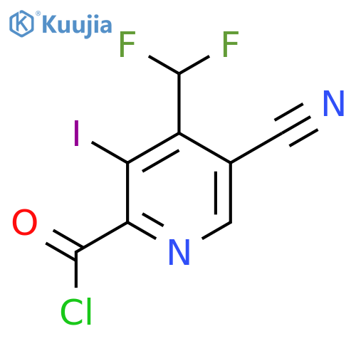 5-Cyano-4-(difluoromethyl)-3-iodopyridine-2-carbonyl chloride structure