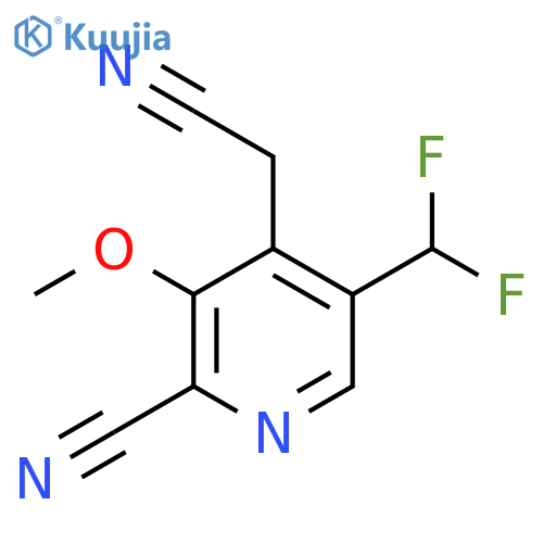 2-Cyano-5-(difluoromethyl)-3-methoxypyridine-4-acetonitrile structure