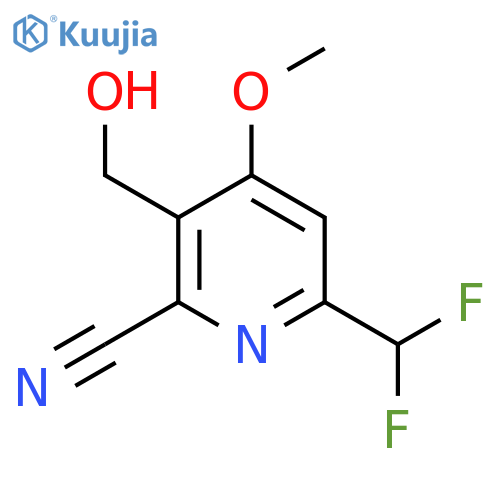 2-Cyano-6-(difluoromethyl)-4-methoxypyridine-3-methanol structure