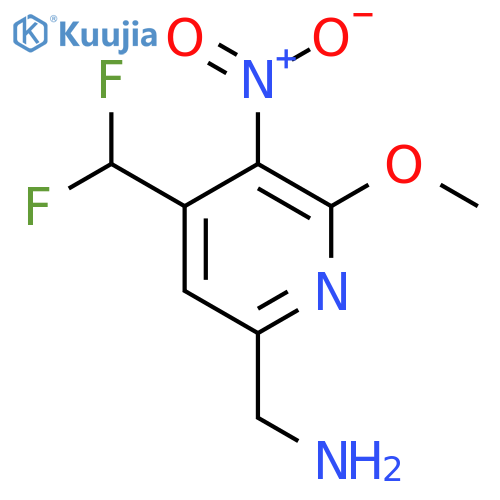 6-(Aminomethyl)-4-(difluoromethyl)-2-methoxy-3-nitropyridine structure