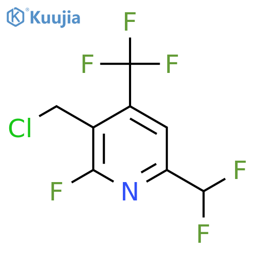 3-(Chloromethyl)-6-(difluoromethyl)-2-fluoro-4-(trifluoromethyl)pyridine structure