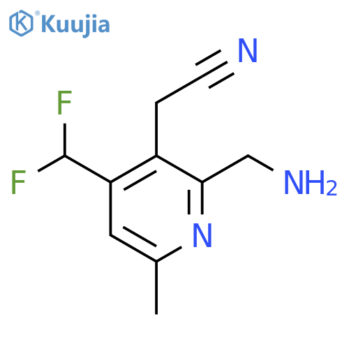 2-(Aminomethyl)-4-(difluoromethyl)-6-methylpyridine-3-acetonitrile structure