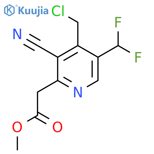 Methyl 4-(chloromethyl)-3-cyano-5-(difluoromethyl)pyridine-2-acetate structure