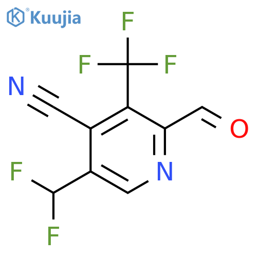 4-Cyano-5-(difluoromethyl)-3-(trifluoromethyl)pyridine-2-carboxaldehyde structure