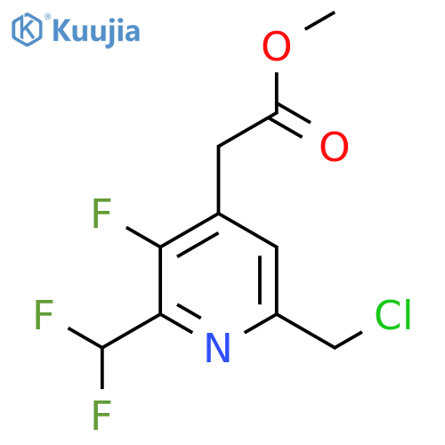 Methyl 6-(chloromethyl)-2-(difluoromethyl)-3-fluoropyridine-4-acetate structure